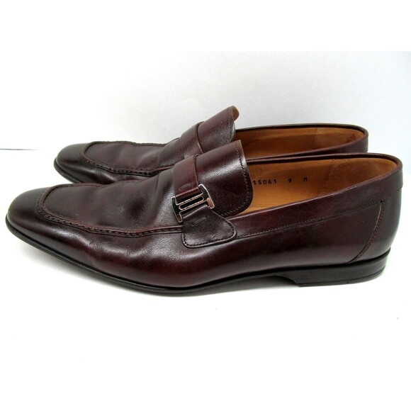 Magnanni Lino Mens Brown Leather Buckle Strap Loafers Size US 9 M - Picture 7 of 11